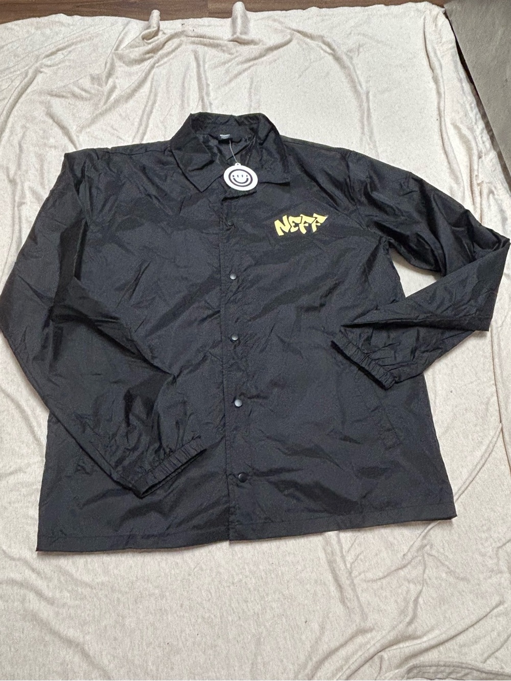 NWT NEFF Fresh Ducky Rubber Duck Coaches Windbreaker Jacket Unisex Flames